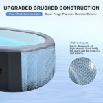 Hot Tub Inflatable Portable Oval Spa 2 Person Hot Tub with 180 Bubble Jets, Cover, Filter Cartridges, Pump - Image 2