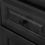 K&K 71" Tall Kitchen Pantry Cabinet with 3 Pull Out Cabinet Organizers, Farmhouse Embossed Texture Storage Cabinet with 6 Door Shelves, 2 Drawers, Freestanding Cupboard for Kitchen, Dining Room Black - Image 17