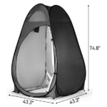 Portable Outdoor Pop-up Toilet Dressing Fitting Room Privacy Shelter Tent Black - Image 6