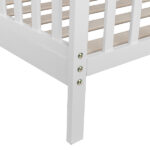 Wooden Baby Toddler Bed Children Bedroom Furniture with Safety Guardrails White - Image 8