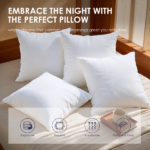 Elevate your comfort with this set of two 22-inch white pillow inserts. Filled with high-density polyester fiber, they maintain their plump shape for long-lasting support. The generous size provides enhanced comfort for sofa lounging or bed reading. Sold without covers for flexible styling options t - Image 8