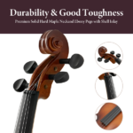 Professional 4/4 Full Size Violin Set - Durable, Lightweight Design with Stable Rich Sound, Smooth Finish & Complete Accessories, Ideal Unique Gift for Musicians - Image 3