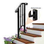 Replace 74115089 Matte Black Outdoor 1st Tier Iron Handrail - Image 15