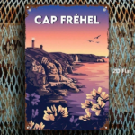 CIFbuy 1pc Vintage French Landscape Metal Sign, Cap Frehel Lighthouse Sunset 2D Flat Wall Art, Retro Decor For Home Bar Garage Club Caf TikTok, TikTok, Flat Wall Art Self-pickup Logiopics - Image 3