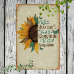 CIFbuy Vintage Sunflower Metal Sign 8x12 Inch, Retro Tin" Painting Wall Art With Inspirational Quote, Inspirational Quote, Durable Handcrafted 2D Flat Decor RetroikTok, RetroikTok, t Self-pickup Logiopics - Image 7