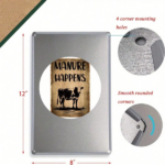 CIFbuy Funny Manure Happens Cow Metal Sign, Tin Wall Art, Plaque Decor For Home Bar 8x12in MetikTok, MetikTok, Self-ouckup Logiopin - Image 6