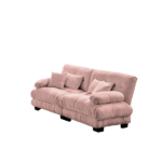 Cloud Couch 2 Seater Sofa for Living Room, Chenille 2 - Seat sofa with 2 Lumbar pillows and 2 throw pillows,Chenille Pink - Image 2