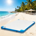 10 X 7ft Large Inflatable Floating Dock Mat Raft Island with Air Pump And Backpack for Pool Beach Ocean White - Image 6