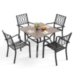 Chair 2 - Heavy-Duty Metal Chair 350LB Capacity, Ergonomic Breathable Patio Chair - 30 Min Assembly, All-Weather Metal Frame for Indoor Outdoor Use, Picnic, BBQ, Party & Camping - Image 4