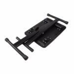 Dual-tube X-Shape Keyboard Stand + Adjustable Folding Piano Bench Stool Seat Black - Image 4