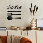 CIFbuy Handcrafted Let's Eat Wall Art Set 5 Piece iron Kitchen Sign Sculpture (TikTok, temu pick-up service) - Image 9