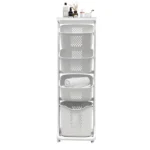 4-Tier Laundry Hamper Sorter, Laundry Storage Organizer with Wheels Removable Rolling Laundry Baskets, Bathroom Cart for Dirty Clothe (Shipment from Walmart)