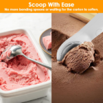 Rechargeable Heated Ice Cream Scoop 45s Fast Heating Up to 158°F, 2000mAh Cordless Self Heating Ice Cream Scooper with 5 Mins Auto Shutoff, IP66 Waterproof Non-Stick Scoop for Gelato Frozen Yogurt Café Home Party - Image 9