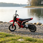 Red 12" Kids Electric Dirt Bike: 24V 350W Motor, Up to 15 MPH Powerful Speed – Ride-On Toy for Young Racers - Image 5