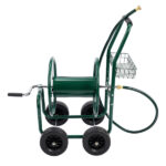 Hose Reel Cart, Hold Up to 250 ft Hose, Garden Water Hose Carts Mobile Tools with 4 Wheels, Heavy Duty Powder-coated Steel Outdoor Planting with Storage Basket, for Garden Yard Lawn - Image 10