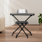 [Do Not Sell on Amazon] GEP-203 61 Key Keyboard with Piano Stand, Piano Bench, Built In Speakers, Headphone, Microphone, Music Rest, LED Screen, 3 Teaching Modes for Beginners - Image 8