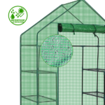 Mini Walk-in Greenhouse with PE Cover, 4-Shelf Indoor Outdoor Plant Gardening Green House for Garden Backyard, 56" x 29" x 77", Green - Image 6