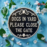 CIFbuy Dogs In Yard Please Close The Gate Round Metal Sign 8x8 Inch 2D Flat Printed Vintage Simple Wall Decor Funny Iron Art Sign 1Pcs TikTok, TikTok, Pcs Self-pickup Logiopics - Image 5
