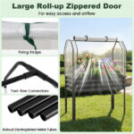 3-in-1 Metal Raised Garden Bed with Mini Greenhouse Cover, Elevated Planter Box - Black - Image 7