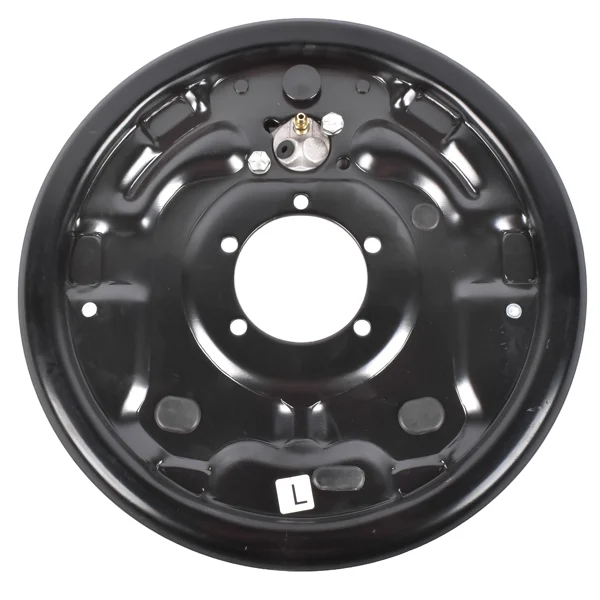 Driver Side 12" Hydraulic Brake Backing Plate Compatible with 7,000 lb Trailer Axles Mounts to 5-Bolt Brake Flange BPH-7000-LH