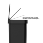 Automatic Trash Can, 13.2 Gallon Plastic Motion Sensor Garbage Bin, Black - Image 4