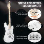 [Do Not Sell on Amazon] GST Stylish H-S-S Pickup Electric Guitar Kit with 20W AMP Bag Guitar Strap White - Image 7