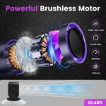 Portable USB Table Fan 100 Speed Settings Real-Time LCD Display Battery Indicator, 120 Degree Adjustable Tilt Desktop Wall Mount 4000mAh Wireless Cooling Fan - Image 2