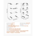 4-Tier Clothes Drying Rack, Sturdy Laundry Drying Rack with Wheels and 24 Rods, Wings Foldable, Clothes Hanger for Indoor and Outdoor (Shipment from Walmart) - Image 2