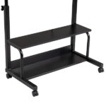 Black Wood Grain P2 15MM Particle Board with Melamine Coating Adjustable Computer Desk with 3 USB + 2 AC Outlets - Image 4