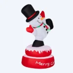 4.8FT Lighted Christmas Inflatable Decoration, Large Rotating Snowman with Motor, Funny Blow Up Yard Decorations with Built-in LED Lights for Holiday Party Front Yard Lawn Garden Decor - Image 4