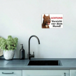 CIFbuy 1pc Pitbull Beware Of Dog Tin Sign, Waterproof Metal Wall Decor, Sign For Indoor Outdoor Home Ya Dog TiikTok, Dog TiikTok, Self-oockup Logiop Yaramed - Image 4