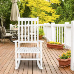 68.5*86*115CM Square Wooden Rocking Chair White - Image 18