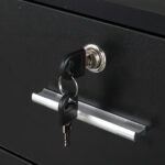 Classic Salon Wall Mount Styling Station Beauty Salon Spa Locking Cabinet Black - Image 25