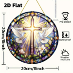 CIFbuy Colorful Acrylic Sun Catcher Window Decor Elegant Cross Hanging for Home Porch Easter Holiday Gift(TikTok, temu pick-up service) - Image 2