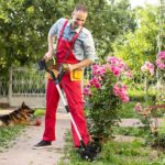 21V Electric Weed Edger Cordless String Trimmer Grass Mower Eater Bush Cutter with 16800RPM 2x 3000mAh Batteries 3.6-4.6FT Length 90° Rotatable Angle Saw Blade Steel Blade String Blade - Image 8