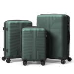 PP Trolley Case 20in 24in 28in 3PCS Suitcase Set Dark Green - Image 14