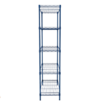 5-layer adjustable shelf Display Rack Iron household shelf with adjustable feet 29.13*13.39*59.06in Navy Blue - Image 4