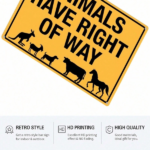 CIFbuy 1pc Wildlife Animals Have Right Of Way Metal Tin Sign, Tin Sign, 8x12 Inch Farmhouse Wall Decor With Kangaroo Cow Horse Silhouettes, With Kangaroo Cow Horse Silhouettes, Vinta RiikTok, RiikTok, r With Kangaroo Cow Horse Silhouettes Self-igckup Logiopnta - Image 6