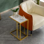 Same Code 12358417 Marble Simple C-Side Table [30x48x61cm] White - Image 8
