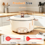 6 liters / 1.59 gallons with an internal divider to prepare two separate broths or soups at the same time. Generous cooking space accommodates meals for groups of 3 to 6 people, and each side features an independent power control system. - Image 12