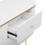 Modern TV Stand for TVs up to 80 Inches, Entertainment Center with 4 Drawers and 1 Cabinet, Wood TV Console Table with Metal Legs and Handles for Living room - Image 17