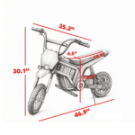 Green 24V 350W Electric Dirt Bike - Twist Grip Throttle up to 15 MPH Speed Limit Ideal for Ages 13+ with Adult Supervision Required - Image 3