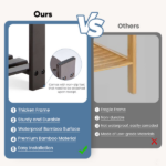 Shoe Rack Bench, 3-Tier Bamboo Storage Organizer, Brown (Shipment from Walmart) - Image 3