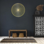 CIFbuy Circular Spiral Geometric Wall Art Luxe Modern 3D Wall Decor for Living Room Minimalist Accent (TikTok, temu pick-up service) - Image 8