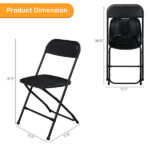 Replace 8542051 4pcs Injection Molding Classic Garden Plastic Folding Chair Black - Image 9
