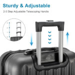 Vertical pattern four-in-one universal wheel with handle trolley case 16in 20in 24in 28in ABS aluminum alloy trolley classic color - dark gray N101 product upgrade - Image 14
