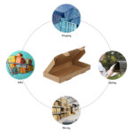 50pcs 8.7 "x 4.3" x 1 "(22x11x2.5cm) thickness 1.8mm aircraft box corrugated cardboard box kraft paper color - Image 3