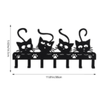 CIFbuy Creepy Black Cats Wall - Mounted Key Holder with 7 Hooks and Adorable Halloween Cat Designs - Ideal Spooky Home Decor.Utility Hooks-CIF BUY(TikTok/temu self-pickup orders) - Image 3