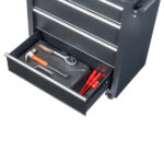 Single-bottom cabinet 4-draw, steel, black 330lb instrument cart, storage room - Image 29