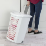 (2 pack) Wheeled Hamper, Plastic Laundry Hamper with Handle and Wheels for Easy Transport, White (Shipment from Walmart) - Image 6